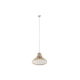 DKD Home Decor Lámpara de Techo Urban de Ratán Marrón 56x56x34 cm E27 50W