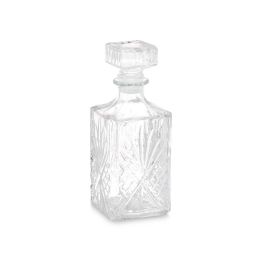 Vivalto Licorera Tallada Rombos de Vidrio Transparente, 900 ml, 9x23.5x9 cm (12 Unidades)