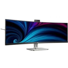 Monitor Profesional Ultraparonámico Curvo Philips 49B2U6900CH 48.8"/ Dual QHD/ Multimedia/ Regulable en altura/ Webcam/ Negro