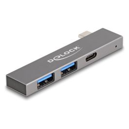 DeLOCK Concentrador USB 3 Port Slim USB Hub con USB Type-C a 1 x USB-C 5 Gbps + 2 x USB-A 5 Gbps, USB 3.2 Gen 1, Gris Metal, Plug and Play Precio: 18.2952. SKU: B1H5QS2P6N