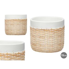 Maceta Cemento Efecto Ratan 10Cm Blanco Ibergarden (24 Unidades) Precio: 40.68999979. SKU: B1C6LWGENT