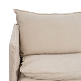 Sofá 2 Plazas Crema Tejido-Madera 180 X 97 X 89 cm