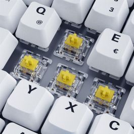 Sharkoon SKILLER SGK50 S3 PBT Teclado Mecánico para Juego Gateron Yellow USB QWERTZ RGB Blanco
