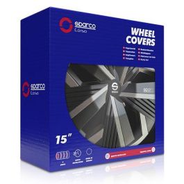 Sparco Tapacubos Nagoya Bicolor 15" Negro - Gris 4 Piezas Cs1 SPC1522BKGR