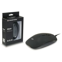 Conceptronic Ratón Óptico Regas01B USB 2.0, 1200 DPI, Agarre de Goma, Ambidiestro
