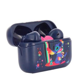 Disney Auriculares Inalámbricos Stitch Bluetooth 5.3 con Cancelación de Ruido y Emparejamiento Fácil, Caja de Carga 400mAh
