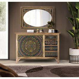 Giner y Colomer Espejo Madera Mango Multicolor 90x60 cm