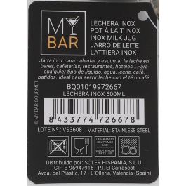 Lechera Inox 600 ml My Bar (12 Unidades) Lechera Inox 600 ml My Bar (12 Unidades)
