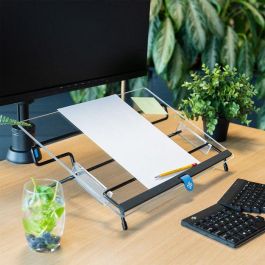 R-Go Tools Soporte Documentos R-Go Flex Read Ergonómico Acrílico Transparente con Apoyo Muñeca para Lectura y Escritura