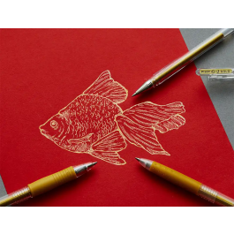 Pilot G1 Bolígrafo Tinta Gel Color Oro Trazo 0,3 mm