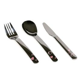 KioKids Set de 3 Cubiertos Infantiles Acero Inoxidable Rosa para Niños Mayores de 3 Años | Colección Soft Nordic Apto Lavavajillas KioKids Set de 3 Cubiertos Infantiles Acero Inoxidable Rosa para Niños Mayores de 3 Años | Colección Soft Nordic Apto Lavavajillas