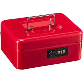 Burg Wachter Caja de Monedas Money Code 5020 Rojo con Apertura por Código, Acero Rojo