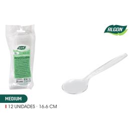 Set de 12 cucharas medianas transparentes Algon 16.6 cm (36 Unidades) Precio: 24.50000014. SKU: B13ATPYLEG