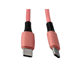 Q-connect Cable USB-C a USB-C PVC 1m Rosa