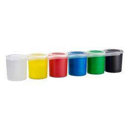 Milán Estuche Témpera Colores Surtidos 25 ml - 6 Tarros con Pincel Escolar, Colores Vivos y Resistentes a la Luz