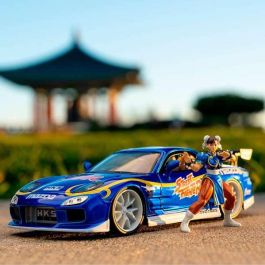 Coche street fighter ii chun-li 1993 mazda rx-7 escala 1:24. incluye figura Coche street fighter ii chun-li 1993 mazda rx-7 escala 1:24. incluye figura