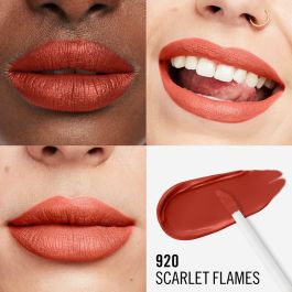 Labial líquido Rimmel London Lasting Mega Matte Nº 920 Scarlet Flames Nº 920-Scarlet Flames 7,4 ml
