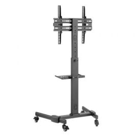 Fonestar STS-4244N Soporte de Suelo Orientable Inclinable con Ruedas para TV 32-65" hasta 35kg con Bandeja Multimedia y Altura Ajustable