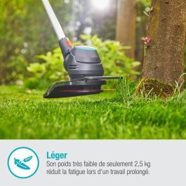 Gardena 23/18V P4A Recortadora de Césped ComfortCut 23cm, 18V 2.5Ah, Batería, Cargador y 7 Cuchillas Incluidas, Mango Telescópico