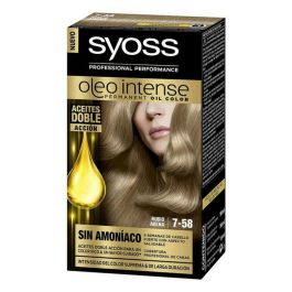 Syoss #7.58 Oleo Intense Tinte de Pelo Permanente Sin Amoniaco Rubio Arena para Todo Tipo de Cabello, Cubre Canas, 5 Piezas