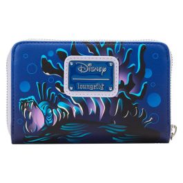 Loungefly Cartera Úrsula La Sirenita Disney con Cremallera, Brilla en la Oscuridad y Herrajes Plateados 15x9.37cm