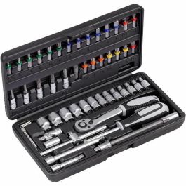 Connex Set de vasos y puntas 52 piezas con carraca reversible 72 dientes, vasos de Cromo Vanadio y estuche. Ideal para bricolaje y taller Precio: 39.49999988. SKU: B16HA7WHWD