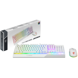MSI VIGOR GK30 COMBO WHITE ES Teclado Mecánico y Ratón Gaming USB RGB LED Blanco S11-04ES305-CLA