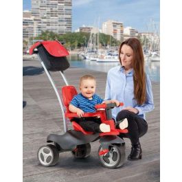 Molto Triciclo Urban Trike Rojo con Palo, Cinturón, Bolsa y Rueda de Goma 98 cm