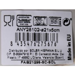 La Mediterranea Plato Hondo Anya Ø21 cm Brillo (12 Unidades)