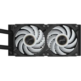 Gigabyte AORUS WATERFORCE X II 240 Refrigeración líquida AIO para CPU - 2 ventiladores ARGB 120mm, pantalla LCD, compatible Intel LGA 1700 y AMD AM5