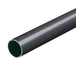Cintacor - Stor Planet Barra de armario redonda gris plomo metal 100cm Ø19mm acabado brillante