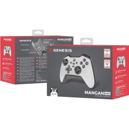 GENESIS Mangan 400 Gamepad Inalámbrico Bluetooth Blanco para PC, Switch, Android, iOS. Precisión, Vibración, Joysticks Analógicos