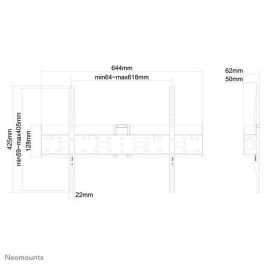 Neomounts Lfd-W1640Mp Soporte de Pared Fijo para TV/Monitor 37-75" hasta 35kg VESA 200x200-600x400mm Negro