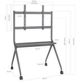AISENS - SOPORTE DE SUELO PRO CON RUEDA PARA PANTALLA INTERACTIVA/TV 120KG DE 50-86, NEGRO AISENS - SOPORTE DE SUELO PRO CON RUEDA PARA PANTALLA INTERACTIVA/TV 120KG DE 50-86, NEGRO