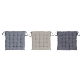 Cojin Mediterraneo DKD Home Decor Greige Azul Marino 40 x 6 x 40 cm (3 Unidades) Precio: 17.89000004. SKU: B172S5AJNC