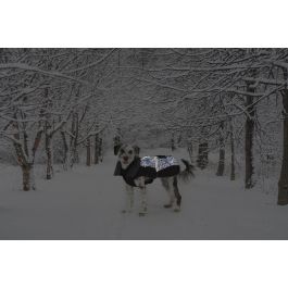 Dog Gone Smart Parka Abrigo Aspen Negro 35 cm Impermeable Cortavientos Forro Polar Reflectante y Antimanchas para Perro