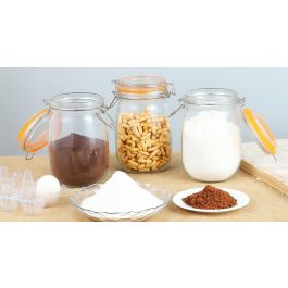 La Mediterranea Tarro Hermético de Vidrio con Cierre Clip 750 ml (12 Unidades)