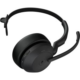 Jabra Evolve2 55 Link380a MS Mono Stand Auriculares Inalámbricos/Alámbricos Diadema Oficina USB Bluetooth Cancelación Ruido Optimizado MS Teams 18h