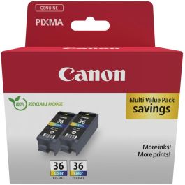 Canon Multipack Cli-36 CMY - 2 Depósitos de Tinta de Color 12ml, Compatible con PIXMA iP100, iP110, TR150 - 1511B018 Precio: 35.50000003. SKU: B198ES8ZNL