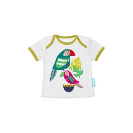 Camiseta de Manga Corta Infantil HappyFriday Moshi Moshi Pretty Parrots Multicolor 6-9 Meses Precio: 9.196. SKU: B1BKHF6CAJ