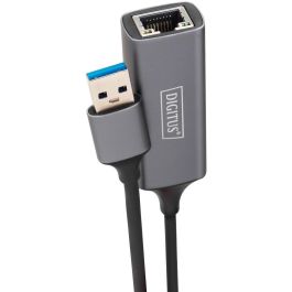 Digitus Adaptador USB 3.0 a Gigabit Ethernet RJ45 Blanco, Compatible con Windows 7/Vista/XP y Mac OS 10.6/10.7