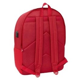 Safta Mochila Portátil Sevilla FC 15,6" + USB, Impermeable, 31x44x18 cm