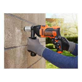 Black+Decker Taladro Percutor BEH850K-QS 850W con Cable de 3m y Portabrocas de 13mm, Ideal para Mampostería