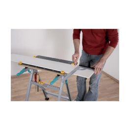Wolfcraft Banco de mordaza con chasis reforzado 6177000, 64,5x30cm - 45,0x80cm, aluminio