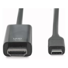 Digitus Adaptador USB-C a HDMI 4K, USB 3.2 Gen2, Cable Convertidor USB Tipo C Macho a DisplayPort Macho, 2 Metros, Negro