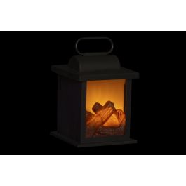 Chimenea Navidad Alpina DKD Home Decor Negro 12 x 18 x 12 cm