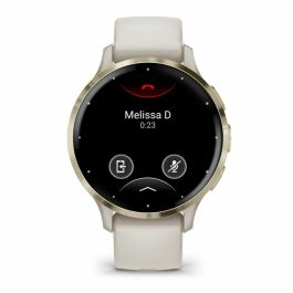 Garmin AAAAL87491 Reloj inteligente con GPS Venu 3S, 30,4 mm (1,2"), acero dorado suave, caja marfil, correa silicona marfil