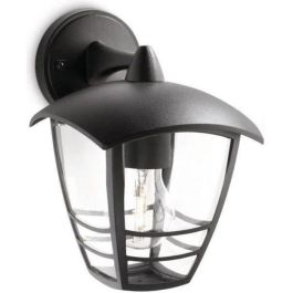 Philips Aplique Exterior Creek Tipo Farol Negro E27 Máx. 60W IP44 Luz Hacia Abajo, de Aluminio, para Pared, sin Bombilla - 24 cm Altura Precio: 30.50000052. SKU: S7907802