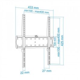 Soporte de Pared Fijo TooQ LP4155F-B para TV de 32-55"/ hasta 40kg