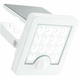 Brilliant BRI4004353437786 Aplique de Exterior Luton LED Solar con detector de movimiento, 4W, Blanco, Plástico y metal